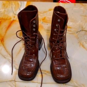 bcbg lace up booties